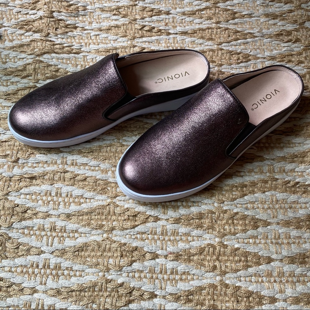 Vionic Splendid Dakota Bronze Slip-on Mule Sz 9.5
